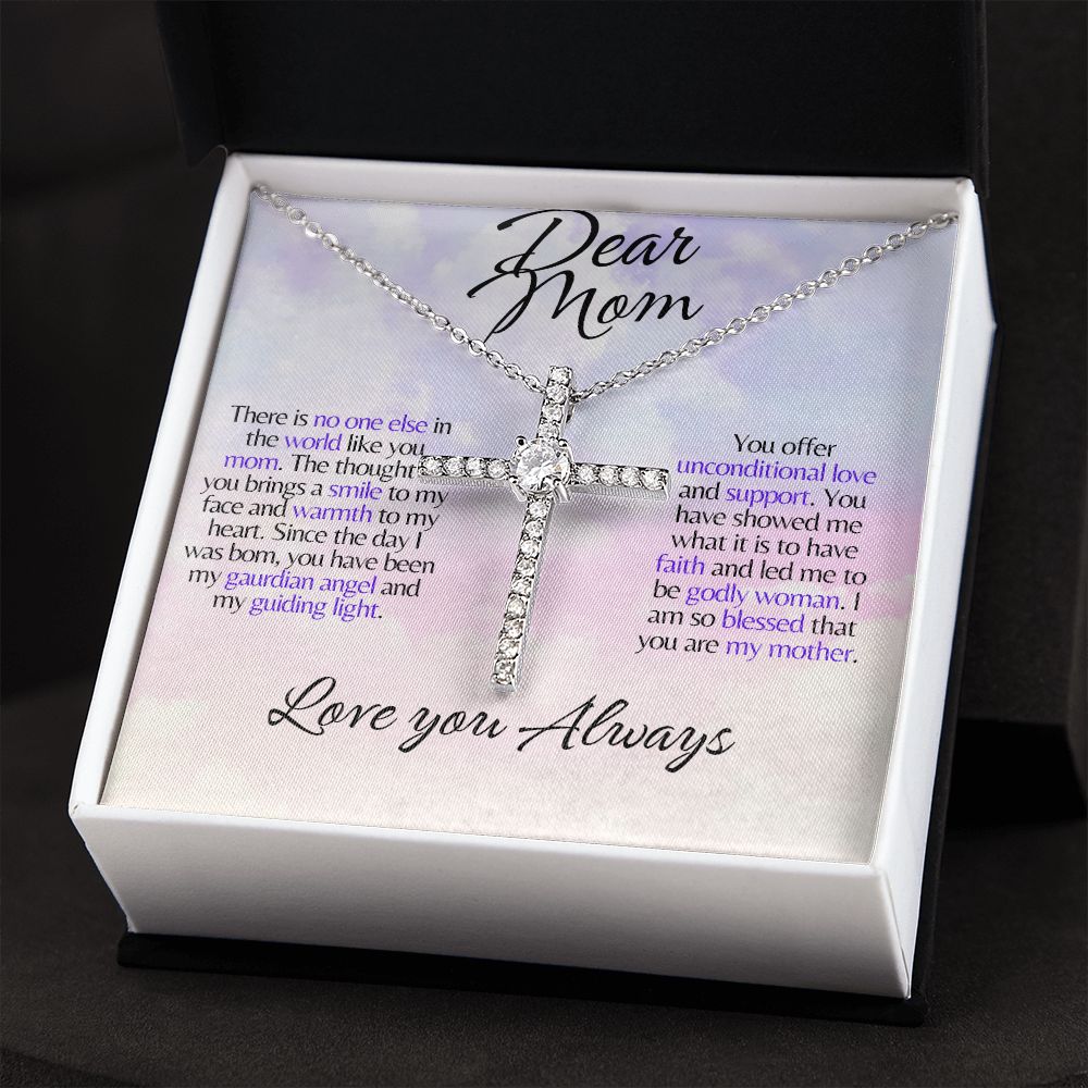 Cross Necklace Dear Mom