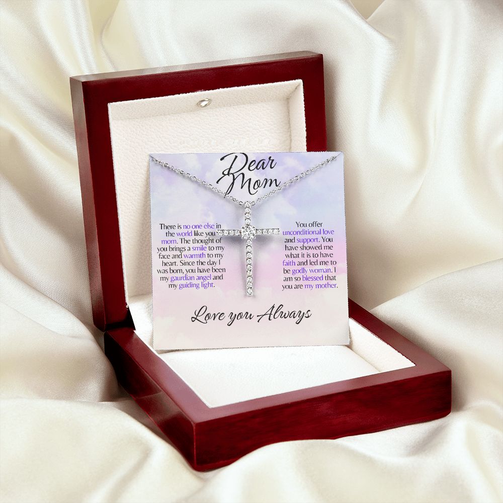 Cross Necklace Dear Mom