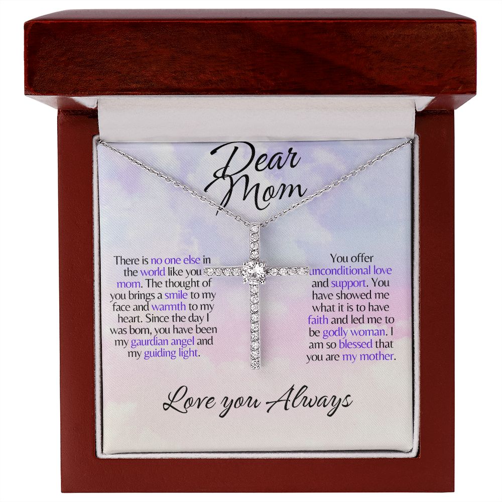 Cross Necklace Dear Mom